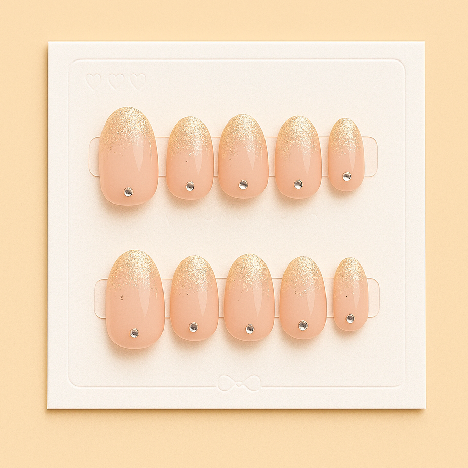 Champagne Whisper- Designer Customize Press-On Nail