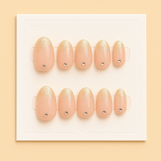 Champagne Whisper- Designer Customize Press-On Nail